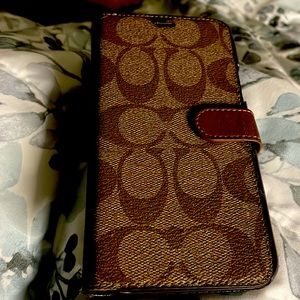 New Authentic Coach iPhone case for Apple XR phone.  Logo pattern.